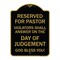 Signmission Reserved for Pastor Violators Shall Answer on the Day of Judgement, A-DES-BG-1824-23184 A-DES-BG-1824-23184 - alternate 1